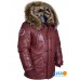 Куртка Аляска кожаная North Pole 94 bordo Art.518, Airborne Apparel™