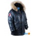 Куртка Аляска шкіряна North Pole 94 blue Art.515, Airborne Apparel™