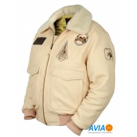 Куртка лётная кожаная A-2 Tornado beige Art.306, Airborne Apparel™