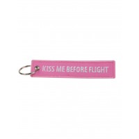 Брелок "Kiss Me Before Flight" pink
