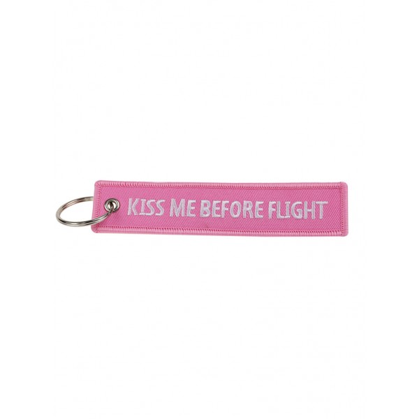Брелок "Kiss Me Before Flight" pink