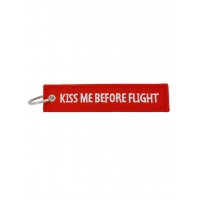 Брелок "Kiss Me Before Flight" red
