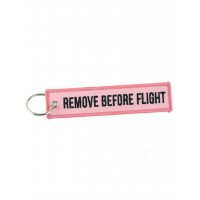 Брелок "Remove Before Flight" pink