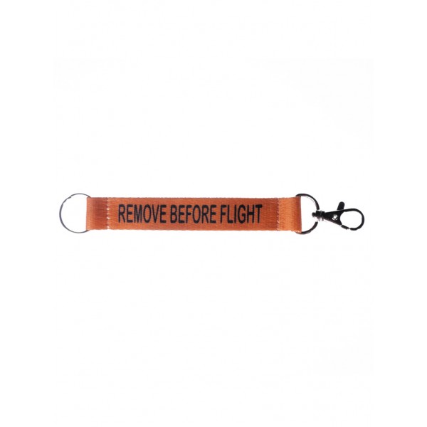 Брелок з карабіном "Remove Before Flight" orange