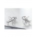 Сережки "Літак з цирконієм", срібло 925 проби