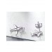 Сережки "Літак з цирконієм", срібло 925 проби