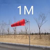 Ветроуказатель - конус 1 м, цвет: красный со светоотражающими полосками
