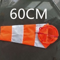 Ветроуказатель - конус 60 см, цвет: оранжево-белый