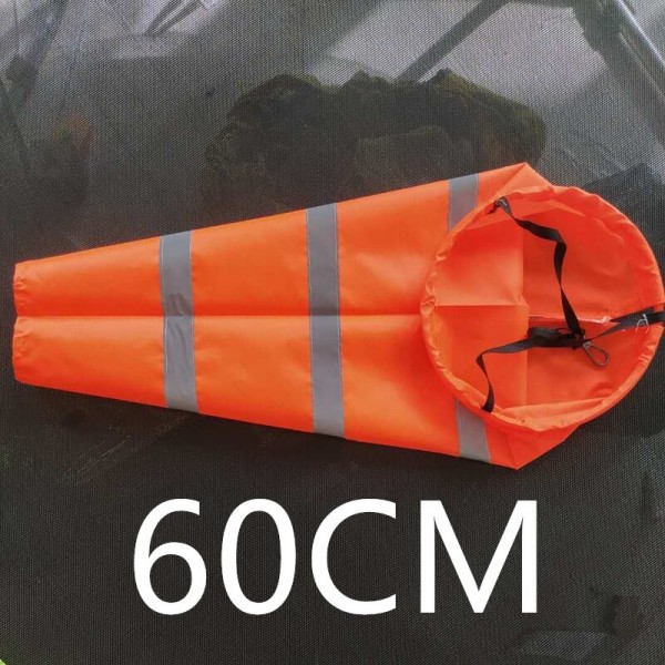Вітровказівник - конус 60 см,  колір: помаранчевий зі світловідбивними полосками