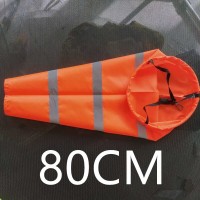 Ветроуказатель - конус 80 см, цвет: оранжевый со светоотражающими полосками