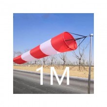 Вітровказівник - конус 1 м,  колір: червоно-білий