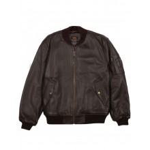 Куртка кожаная MA-1 Leather jacket, brown, Alpha Industries™