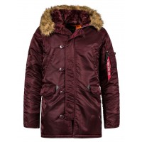 Куртка Slim Fit N-3B Parka, maroon, Alpha Industries™