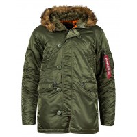 Куртка Slim Fit N-3B Parka, sage, Alpha Industries™