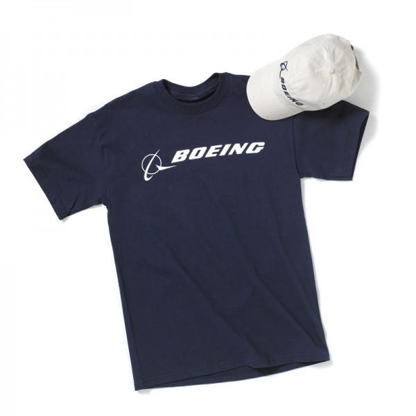 Комплект Boeing™ кепка и футболка, цвет: тёмно-синий-бежевый
