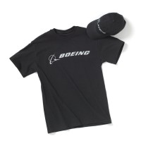 Комплект Boeing™ кепка и футболка, цвет: чёрный-чёрный