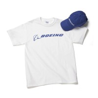 Комплект Boeing™ кепка и футболка, цвет: белый-синий
