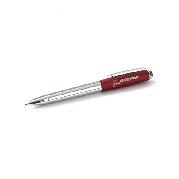 Ручка Boeing™ Luxe Matte Chrome Ballpoint Pen, red