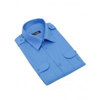 Рубашка (сорочка) форменная с коротким рукавом на поясе синяя  "Standart short" CODIRISE™