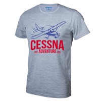Футболка Cessna-Adventure, цвет: серый меланж, AVIAMERCH™