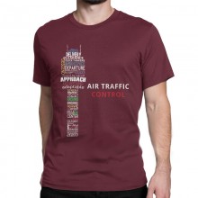 Футболка "Air traffic controll" Колір: бордовий