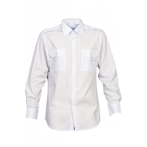 Рубашка (сорочка) форменная с длинным рукавом белая "Стандарт" Куртаж™