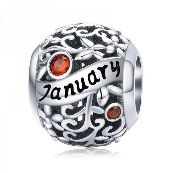 Шарм-кулон "January" срібло 925 проба, кубічний цирконій