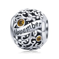 Шарм-кулон "November" срібло 925 проба, кубічний цирконій