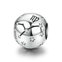 Шарм "Знак зодиака Дева" серебро 925 проба, кубический цирконий