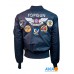 Куртка-бомбер Top Gun™ Official MA-1 "WINGS" bomber jacket with patches, blue